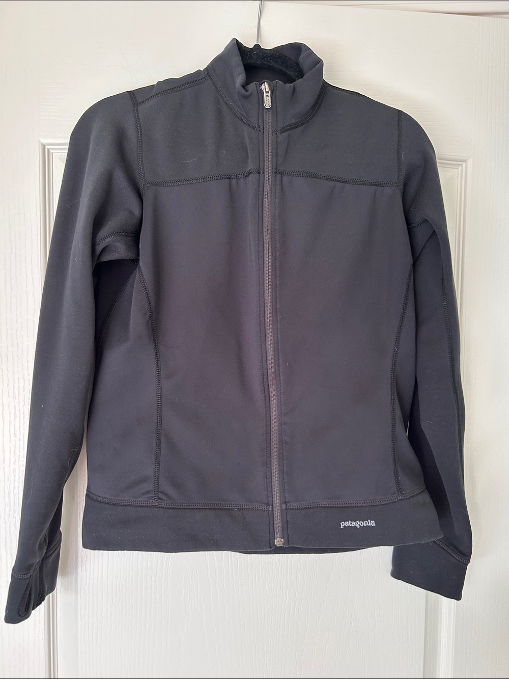 Patagonia Black Zip-Up Wind-Front Fleece Jacket